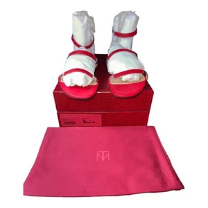 🔥 Tamara Mellon Sandalen Flatline 05 Nappa Rot SFLANA01N Gr. 39,5 (9 US) 🔥 - Bild 1 von 6
