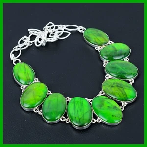 Easter Deal Sterling Silver Green Fire Labradorite Stone Chain Necklace Jewelry - Picture 1 of 6