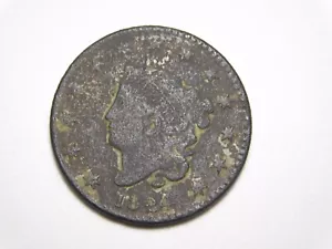OLD US COPPER COINS 1824 CORONET HEAD LARGE CENT - Picture 1 of 8