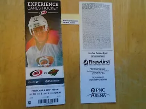 Rasmus Rissanen 1st NHL Game Ticket Carolina Hurricanes - Picture 1 of 3