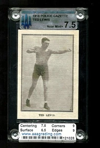 1918 TED " KID " LEWIS POLICE GAZETTE #112 AAA 7.5 NEAR MINT + BOXING aaagrading - Picture 1 of 2