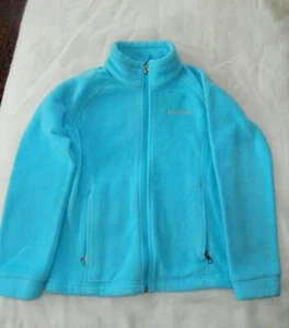 Child's Columbia Fleece Jacket S 7/8 Aqua Turquoise - Picture 1 of 7
