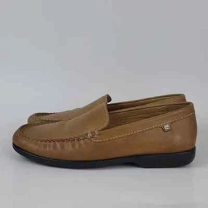 Women's Johnston & Murphy Tan Leather Slide on Loafer - Picture 1 of 10