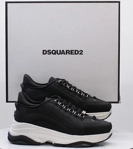 DSQUARED2 BUMPY 551 LOW TOP MENS LEATHER TRAINERS UK 5.5 EU 39 BLACK RRP £500 AD - Picture 1 of 9