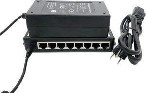 8-Port Passive Power over Ethernet Poe+ Injector Adapter with 48V 65W Power Supp - Picture 1 of 12