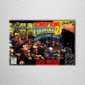 SNES - Donkey Kong Country 2 (NUEVO IMÁN NEVERA ARTE CAJA ALTA CALIDAD) - Imagen 1 de 2