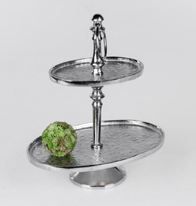 formano Etagere oval 2tlg. 31cm Alu-Organic aus Aluminium 623942