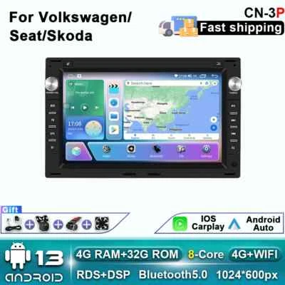 Android Car Radio For VW Volkswagen PASSAT B5 MK4 MK5 Player CarPlay Auto Screen - Image 1 of 4