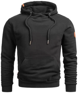 Herren Sweatshirt Kapuzenpullover Kapuze Hoodie Sweater Schwarz L P1 R4-B - Bild 1 von 10