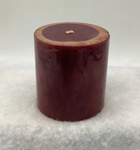 Blyth Homescents Vintage Unscented 3” Pillar Candle Red Brown New - Picture 1 of 7