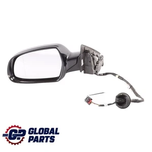 Audi A3 8P Door Wing Mirror Left N/S Brilliant Black Metallic Y9B 8P2858531FB - Picture 1 of 11