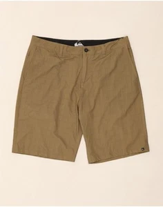 QUIKSILVER Mens Chino Shorts W34 Large Beige Check Polyester QX06 - Picture 1 of 4