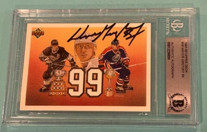 WAYNE GRETZKY Signed 1991-92 UPPER DECK Card #38 Beckett Slabbed BAS - Picture 1 of 2