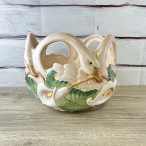 FITZ & FLOYD FF LILY of the VALLEY RARE Vtg Swan Large Bowl - Picture 1 of 16