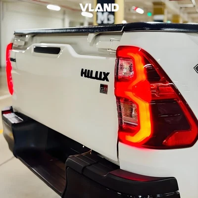 LED Tail Lights for Toyota Hilux 2015-2019 2020  RED Brake Light with LED DRL - Image 1 of 4