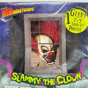 WOWindow Poster Slammy der Killer Clown 3x5 Fuß Spooky Haunted House Halloween - Bild 1 von 4
