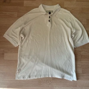 Tommy Bahama Seide Baumwolle Strick Polo Shirt Elfenbein/Creme Kurzarm Herren Größe XL - Bild 1 von 7