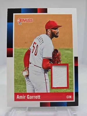 2022 Donruss Amir Garrett Player Worn Memorabilia #R88M-AG Cincinnati Reds - Image 1 of 2