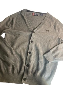 Chaps Sweater Grandpa Style Cardigan Mens Size Medium Button Closure Long Sleeve - Picture 1 of 2