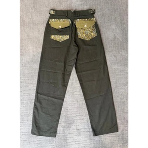 NWT Nicholas Daley Green Khaki Mix Double-Pocket Patchwork Straight Leg Pants - Picture 1 of 17