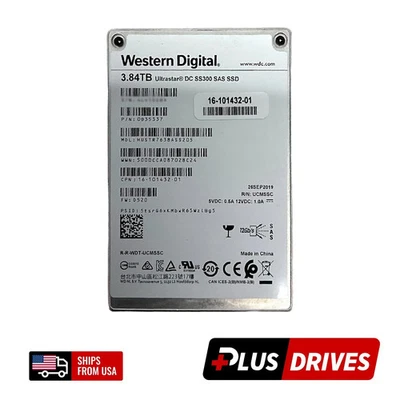 New 3.84TB ~ 4TB SAS SSD WD 2.5 Server SSD 12Gbps DC SS300 Under 10 HRS! - Image 1 of 4