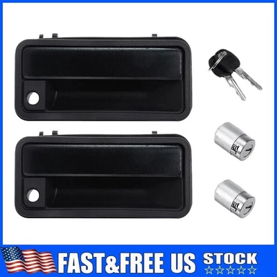 Front Outside Door Handle w/ Lock Cylinder For Chevrolet C1500 GMC K1500 88-94 Foto 1 de 4