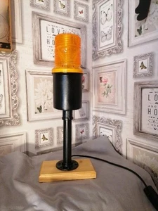 STEAMPUNK PIPE WARNING LAMP UPCYCLED - Picture 1 of 15