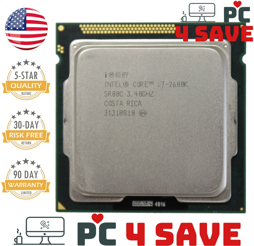 Intel Core i7-2600K SR00C 3.40GHz 8MB Quad-Core LGA1155 Desktop Processor P4S - Image 1 of 1