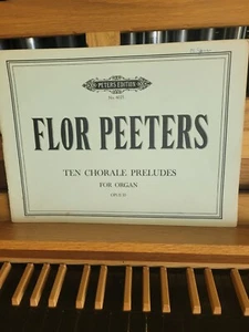 * Flor Peeters: 10 Preludios Corales, op 70; órgano (Peters) - Imagen 1 de 1