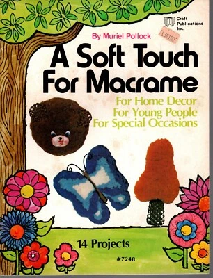 A SOFT TOUCH FOR MACRAME #7248 Butterfly Panda Frog Macrame' Pattern Booklet - Image 1 of 4
