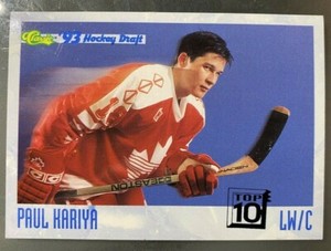Paul Kariya RC Rookie Card Classic 1993 Hockey Draft #4 Near Mint
