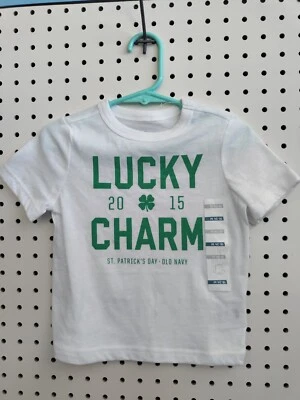 Camiseta Infantil Lucky Charm Día de San Patricio, Blanca, Nueva, Talla 18-24 Meses Foto 1 de 4