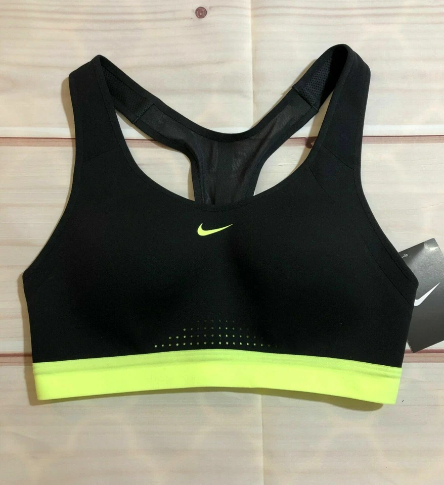 Nike Women's Black Motion ADAPT Sports Bra 4721 Size L