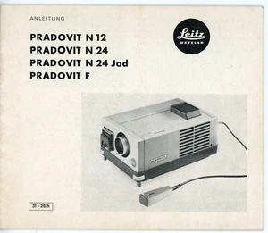 LEITZ Bedienungsanleitung PRADOVIT N12 N24 F Dia Projektor User Manual (Y6089 - Bild 1 von 1