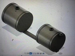 1/64 Scale Spraying Tractor Tanks , Hollow With Caps - Picture 1 of 4