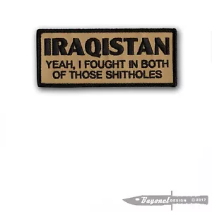 Combat Veteran - IRAQISTAN - OEF and OIF Embroidered Patch with Hook and Loop bk - Picture 1 of 2