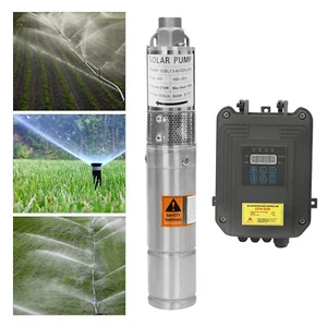 Bomba Solar 3" Bomba Sumergible Diámetro Bomba de Agua de Pozo Profundo y Controlador MPPT DC24V - Imagen 1 de 8