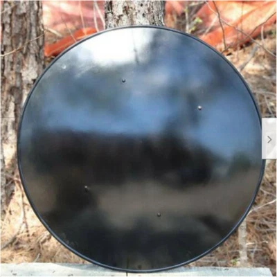 Fantasia de guerreiro escudo redondo medieval aço renascentista escudo 22" escudo - Imagem 1 de 4