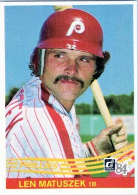 1984 Donruss #549 Len Matuszek Philadelphia Phillies - Image 1 of 2
