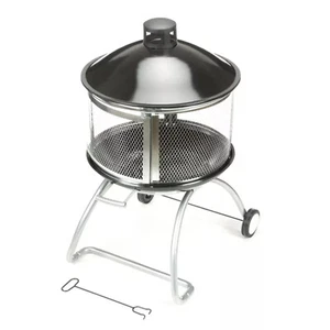 Four Seasons Courtyard 28 Inches Portable Fire Pit with Sliding Door Design - Picture 1 of 10