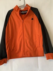 Boy’s Starter Jacket Size S 6-7 , Pockets, Orange/Black - Picture 1 of 3