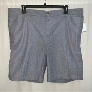 IZOD Shorts vorne flach Baumwolle stahlblau Größe 42 neu mit Etikett - Bild 1 von 4