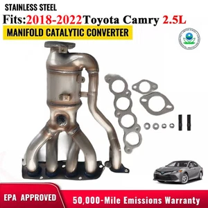 FITS 2018-2022 Toyota Camry 2.5L Front Manifold Catalytic Converter OBDII Direct - Picture 1 of 12