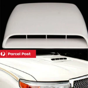 White ABS Car SUV Air Flow Intake Hood Scoop Vent Bonnet Decorative Cover AU - Picture 1 of 7