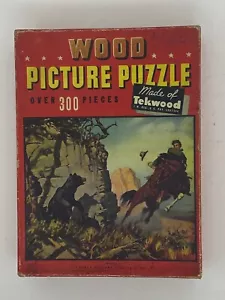 Vintage Whitman "Surprise" Wood Picture Puzzle Tekwood 300+ Pieces USA - Picture 1 of 10