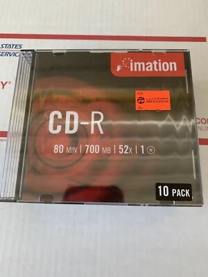 Imation CD-R 10 Pack 80 Min 700 Mb 52 X NIP Sealed - Image 1 of 3
