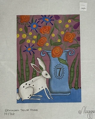 Lucky 7 手绘针绣帆布 Maggie M-1762 Kathleen Taylor 18 网眼 — 第 1/3 张图片