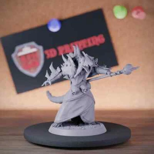 Rattenpest Hexenmeister Miniatur DnD Skaven Dungeons and Dragons Mini 5e TTRPG - Bild 1 von 8