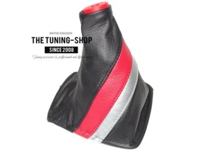 Shift Boot For Toyota Celica 1999-2005 TRD Stripes + Top Plastic Ring Red - Picture 1 of 3