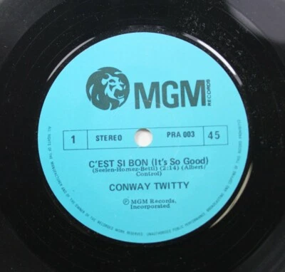 Country 45 Conway Twitty - C'Est si Bon (IT'S So Good ) / What Am I Living Pour - Photo 1/2